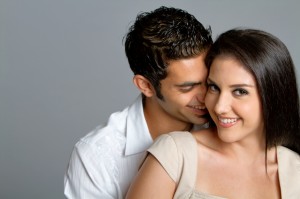 Young ethnic couple in love