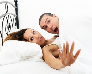 couple caught  in bed