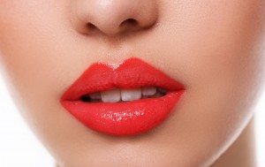 Girl with red lipstick